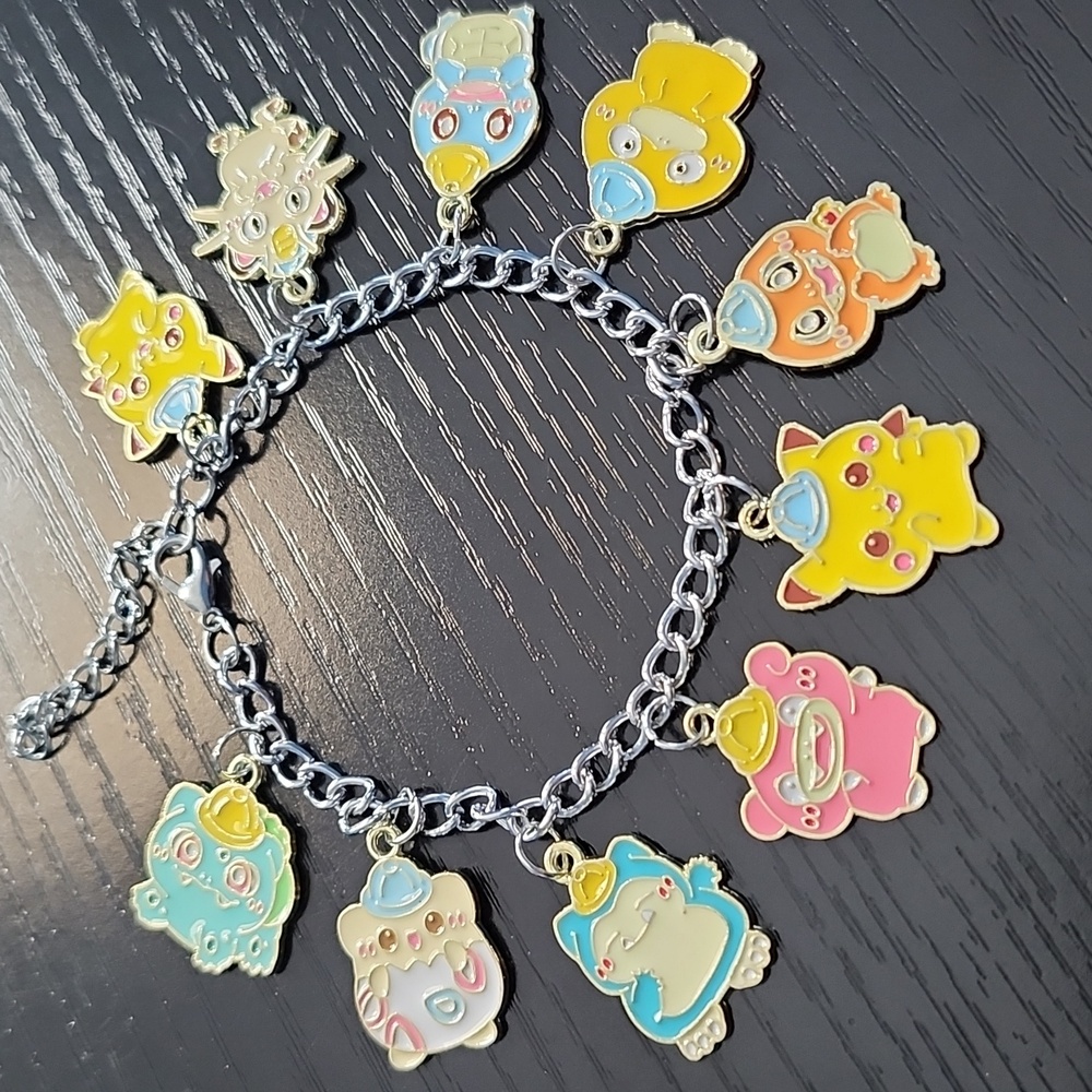 Pokemon Character Inspired Charm Bracelet